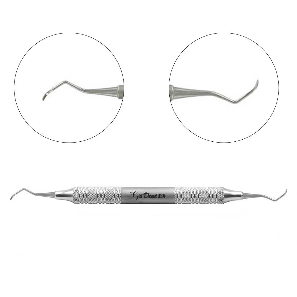 Dental Surgical Molt 3/4 Curette - Double-Ended Cyst Removal & Debridement Instrument